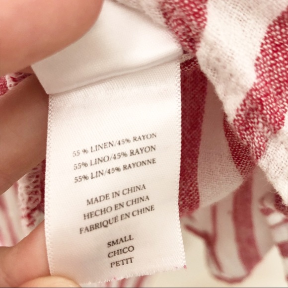 Rails | Jules Linen Blend Striped Button Tunic S - Picture 7 of 8